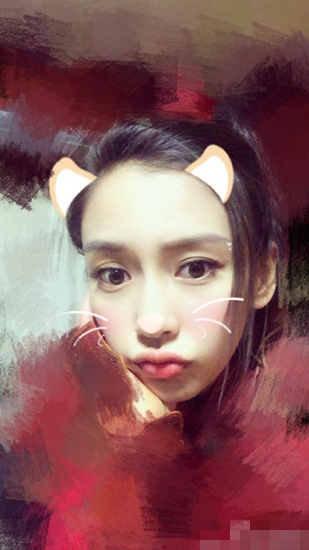 angelababy图片卖萌,angelababy的图片 angelababy长耳朵变猫咪嘟嘴卖萌模样可爱