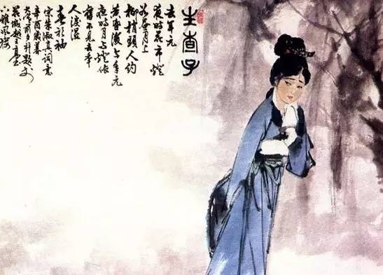 今年元夜时,月与灯依旧.不见去年人,泪湿青衫袖.