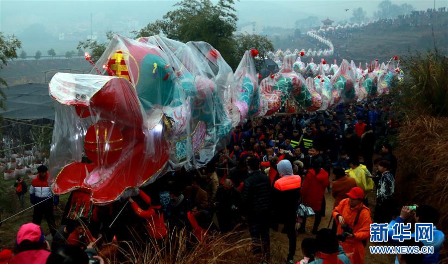据了解,姑田镇的游龙活动起源于明朝万历年间,每年元宵节当地村民