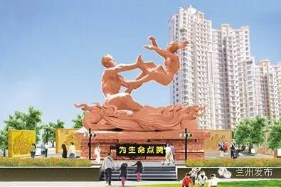 兰州两幅见义勇为雕塑作品请您给起个名