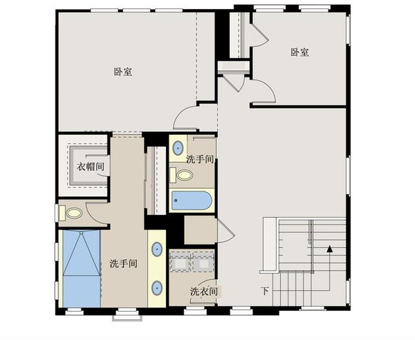 新农村自建房别墅10米10米 带双车库含平面图纸新农村自建房10米10