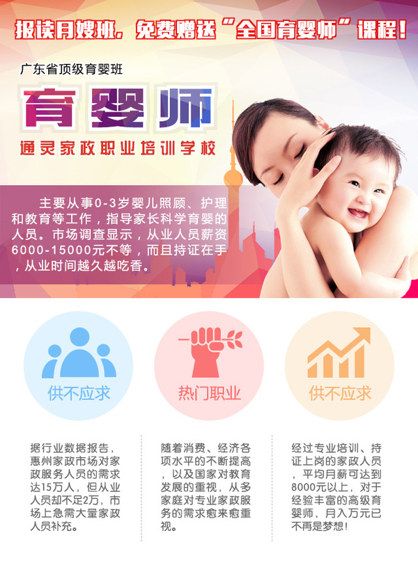 2016惠州育婴师行业前景