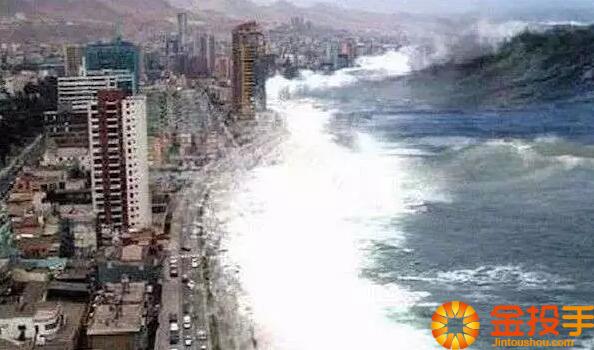 印度洋海啸 据说是2004年印度洋海啸之后的情景,其实是ps的,场景是