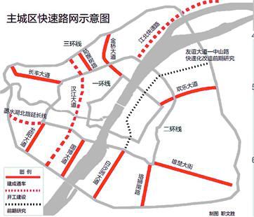 武汉三项城建重点工程——汉口至阳逻江北快速路江岸段,黄陂段