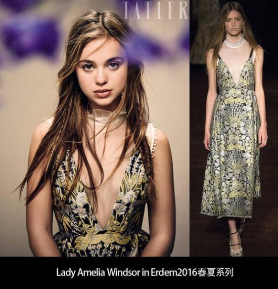 近日,lady amelia windsor 登上《tatler》杂志4月刊封面,她身穿erdem