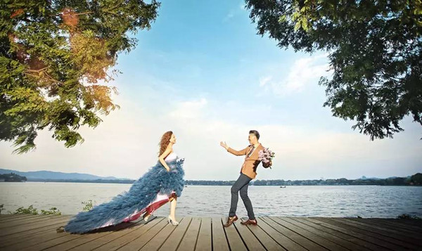 西湖婚纱照_杭州西湖图片