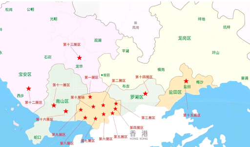 深圳(福田)市民摄影季各展区分布图
