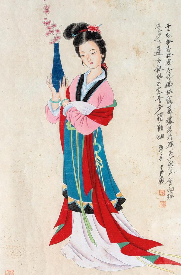 张大千笔下的美人图
