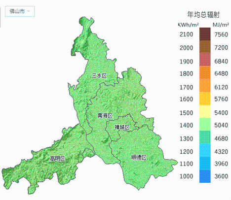 【必备】广东省各市太阳能资源分布地图集锦