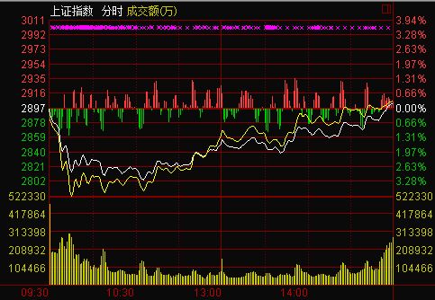 沪指震荡百点涨0.14%力守2900点 中小盘股强