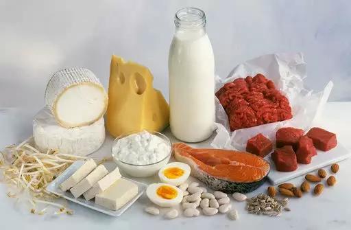 鸡肉( 去皮 ),鱼肉,蛋类,乳制品;尤其是肚子饿的时候,用蛋白质食物来