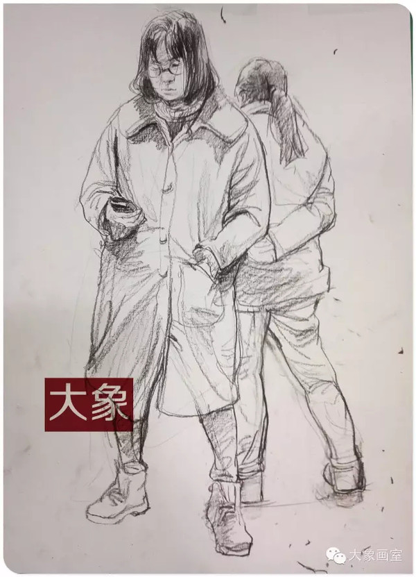 大象画室国美高分 速写篇 请欣赏美院往年高分卷