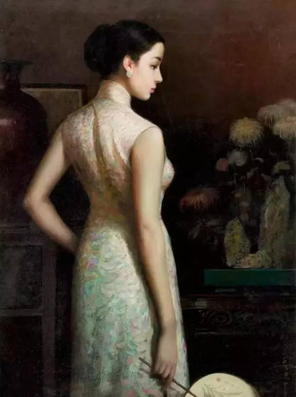 油画里的旗袍美女,东方女性优雅柔美韵味十足!