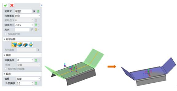 三维cad技巧:中望3d关于非90°钣金零件的创建