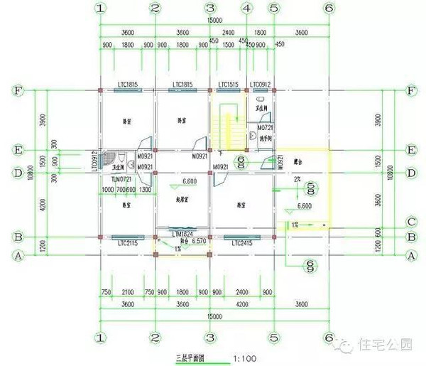 4套农村带堂屋3层户型 含平面图 这才是真正的自建房 -户型四