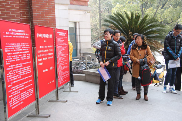 上海23所高校举行春季高考“校测” 全程录像
