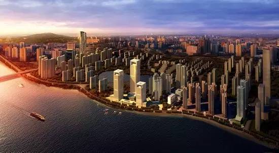 滨江新城属于湘江新区的重点项目,将打造成为长沙的"陆家嘴".