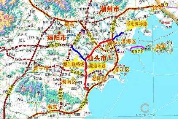 潮汕环线高速公路(含潮汕连接线)是广东省