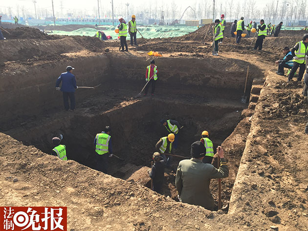 北京通州区潞城镇发现古代墓葬