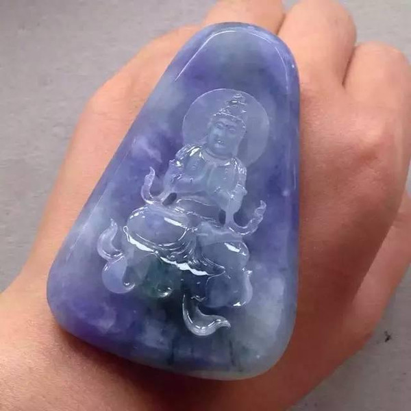 这冰种紫罗兰观音——满满的仙气!