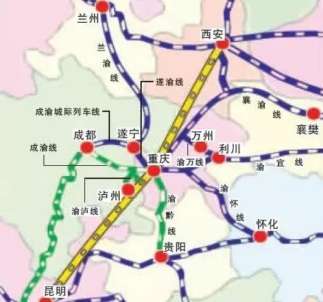 4,将重庆至西安高铁纳入国家"十三五"规划
