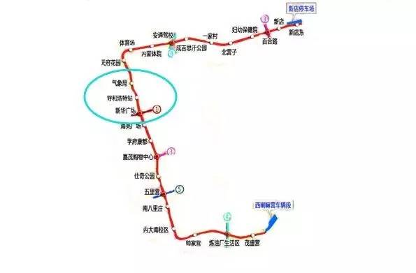 官方版呼和浩特地铁二号线线路图(资料图)