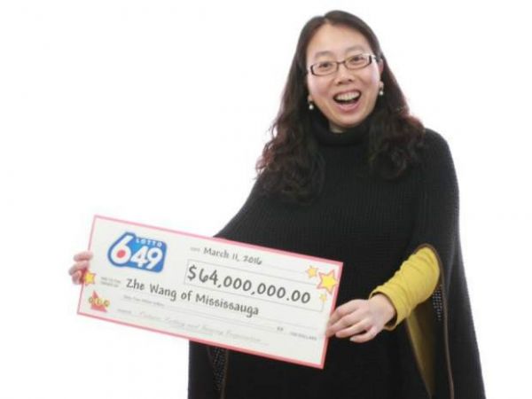 加拿大华裔中当地最高额彩票:独揽3亿人民币