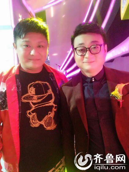 李逍遥与山东广播电视台齐鲁频道主持人小么哥合影
