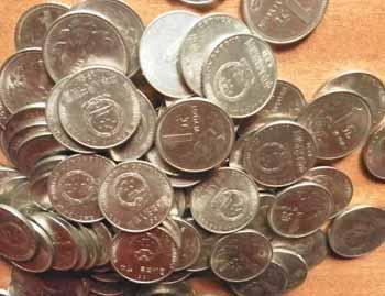 港媒:内地部分硬币价值飙升 1986年1元硬币升