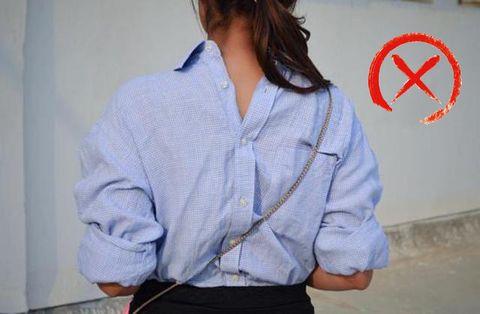 (组图,女蔚蓝衬衫怎么穿潮,女牛仔衬衫的穿法,妹纸穿衬衫不扣扣子