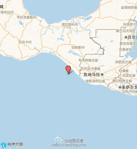 【欧洲地中海地震中心】发布，2016-04-27 20:51:20在墨西哥恰帕斯州（纬度:14.62°N 经度:93.0°W）发生5.7级地震，震源深度10公里。
