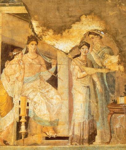 古罗马壁画:富裕的罗马贵妇人