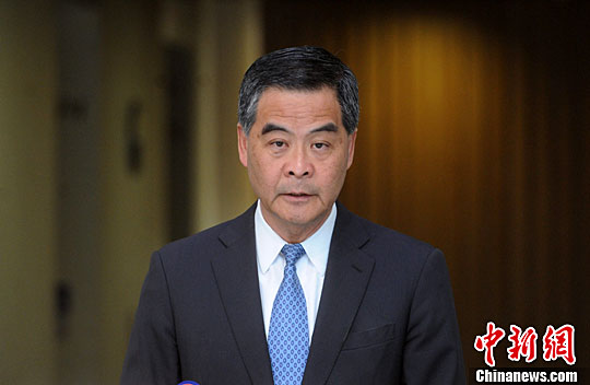 5月24日，香港特區行政長官梁振英表示，香港是中國不可分離的一部分，“港獨”言論對香港絕無好處。中新社記者 譚達明 攝