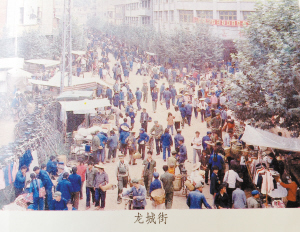 热闹的龙城街。