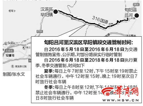 316国道旬阳至安康段修路 交通两年 咋绕行(图)