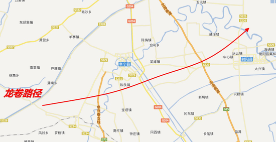 摘要:截至6月24号上午9点半,席卷盐城市阜宁县,射阳县的6