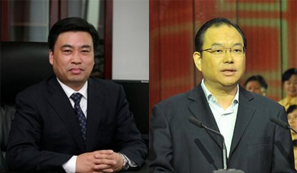 杨学鹏与谢志成(右)
