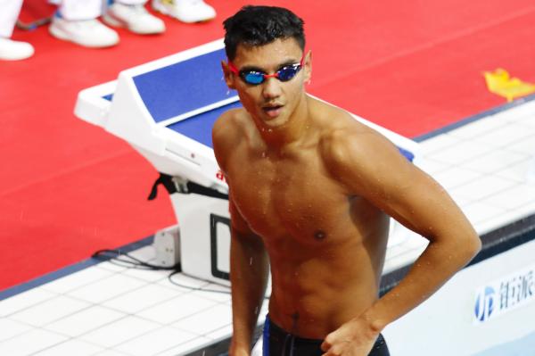 2016年4月6日，广东佛山，2016全国游泳冠军赛男子100米自由泳预赛，宁泽涛第二名晋级。 视觉中国 资料