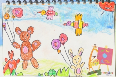 我的童年绘画图片,守护平安幸福童年绘画,七彩童年绘画,金色童年绘画