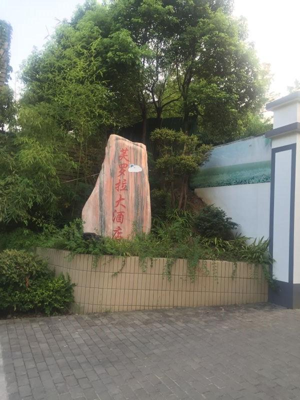 “违建”门口的一座假山上写着“芙罗拉大旅店”。