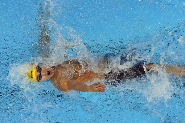 男子100米仰泳徐嘉余晋级 小甲鱼满意比赛过程