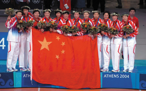 2004年8月28日,中国女排获雅典奥运会冠军.