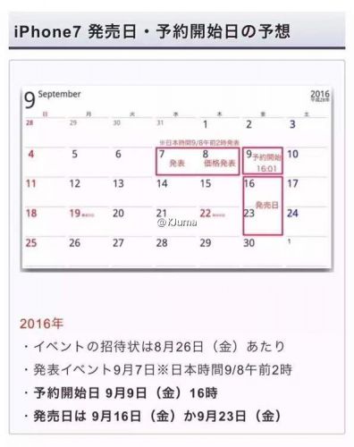 【组图】iPhone7发布时间表来了:苹果7价格多