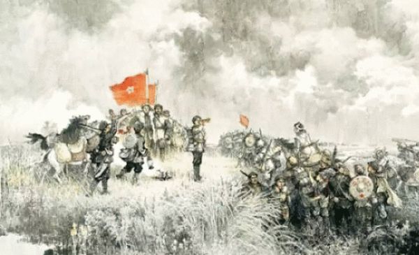 原文配图:吹响军号的小红军.
