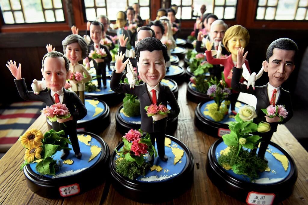 日媒:中国杭州民间艺人捏G20领导人塑像获关