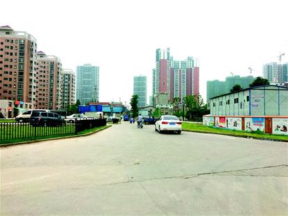 楚天都市报讯 图为:兴业路地铁站往淌湖二村道路没有路灯