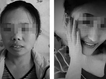 图为犯罪嫌疑人王某某本人(左)和其套用的美女照片(右)。