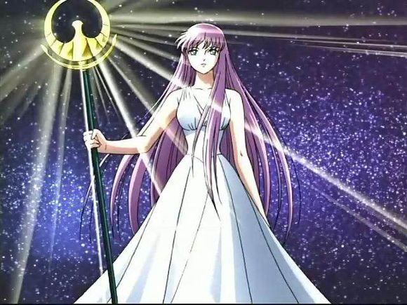 日本动漫《圣斗士星矢》中的雅典娜形象,读书君承认,她是对80后影响较