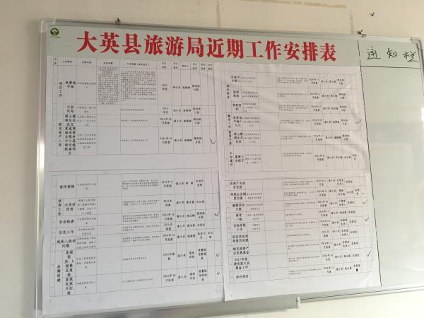 大英县旅行局近期事情组织表。 磅礴股票论坛
记者 官雪晖 图