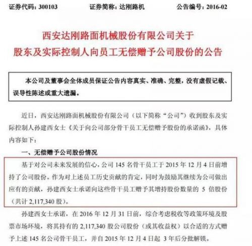 公开资料显示,在去年12月4日前,包括副总黄铜生、副总杨亚平、董秘韦尔奇、证券代表王瑞、监事朱红艳等均曾在19元上下增持,为达刚路机股价护盘。之后由于达刚路机股价下挫,高管们增持的股份惨遭套牢。此时此刻,老板站出来给一个大饼,颇有安抚的意味。